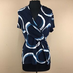 Dkny Side-Ruched Top Size Large